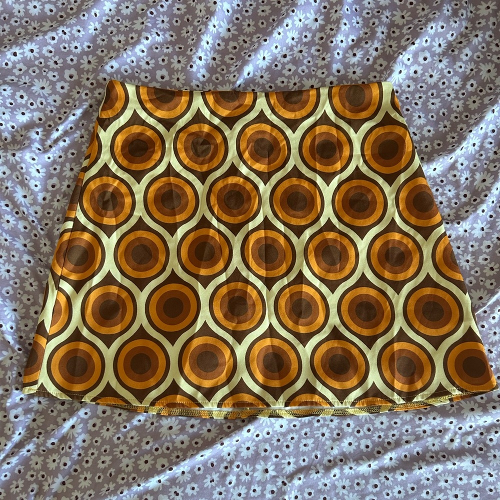 80s patterned skirt